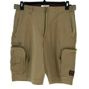 Old Navy Shorts Men Size 34 Outdoor Hiking Button Belted Zip Multi Pockets Cargo